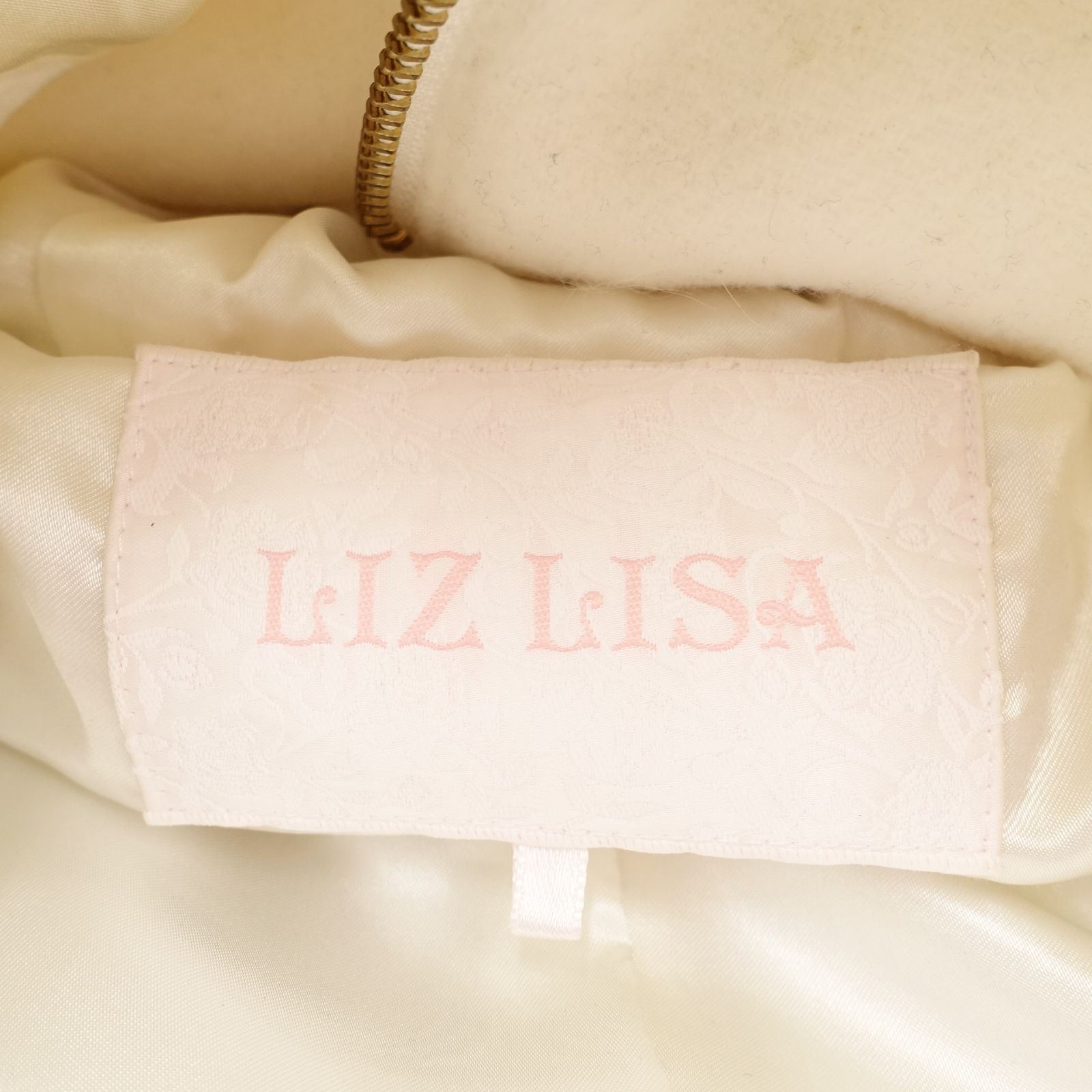 LIZLISA リボンベルトフードコート ホワイト コート ｜ LIZ LISA