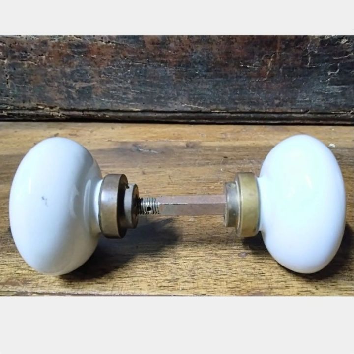 フランス 陶器 白 丸 アンティークドアノブ ポアニエ - メルカリ