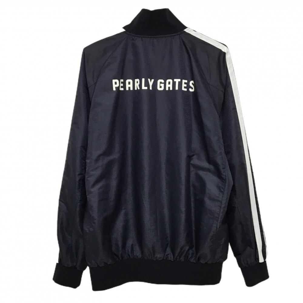 美品】パーリーゲイツ ジャケットブルゾン ダークネイビー 総柄地模様