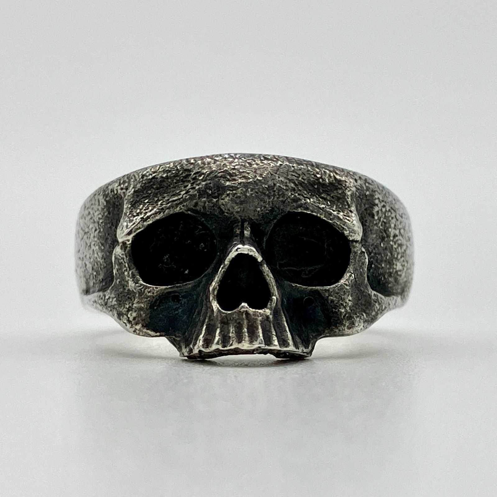 現行】ジャスティンデイビス スカルリング ダイヤ0.03ct 約13号 SV925