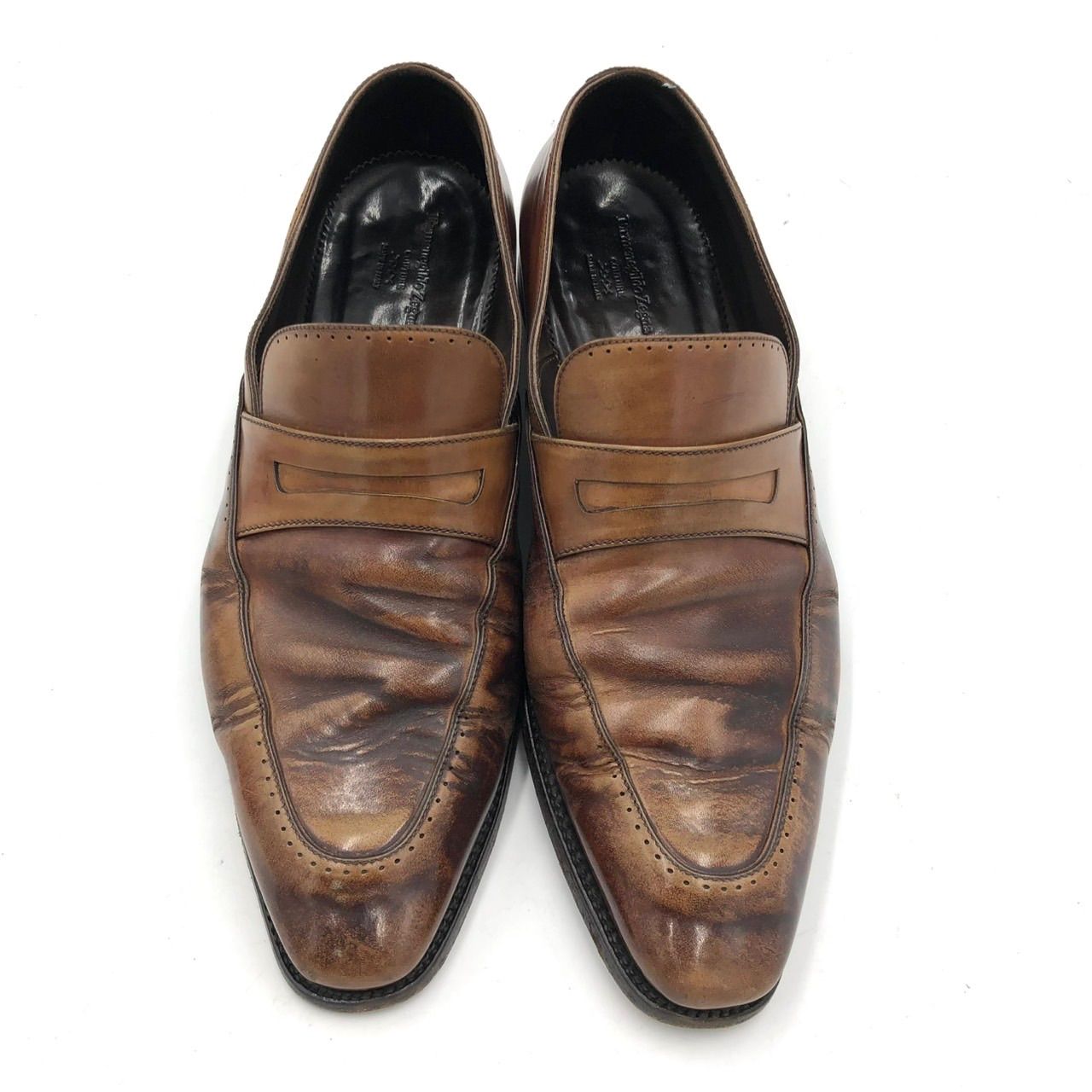 エルメネジルド ゼニア ドレスアップローファー ブラウン カウレザー