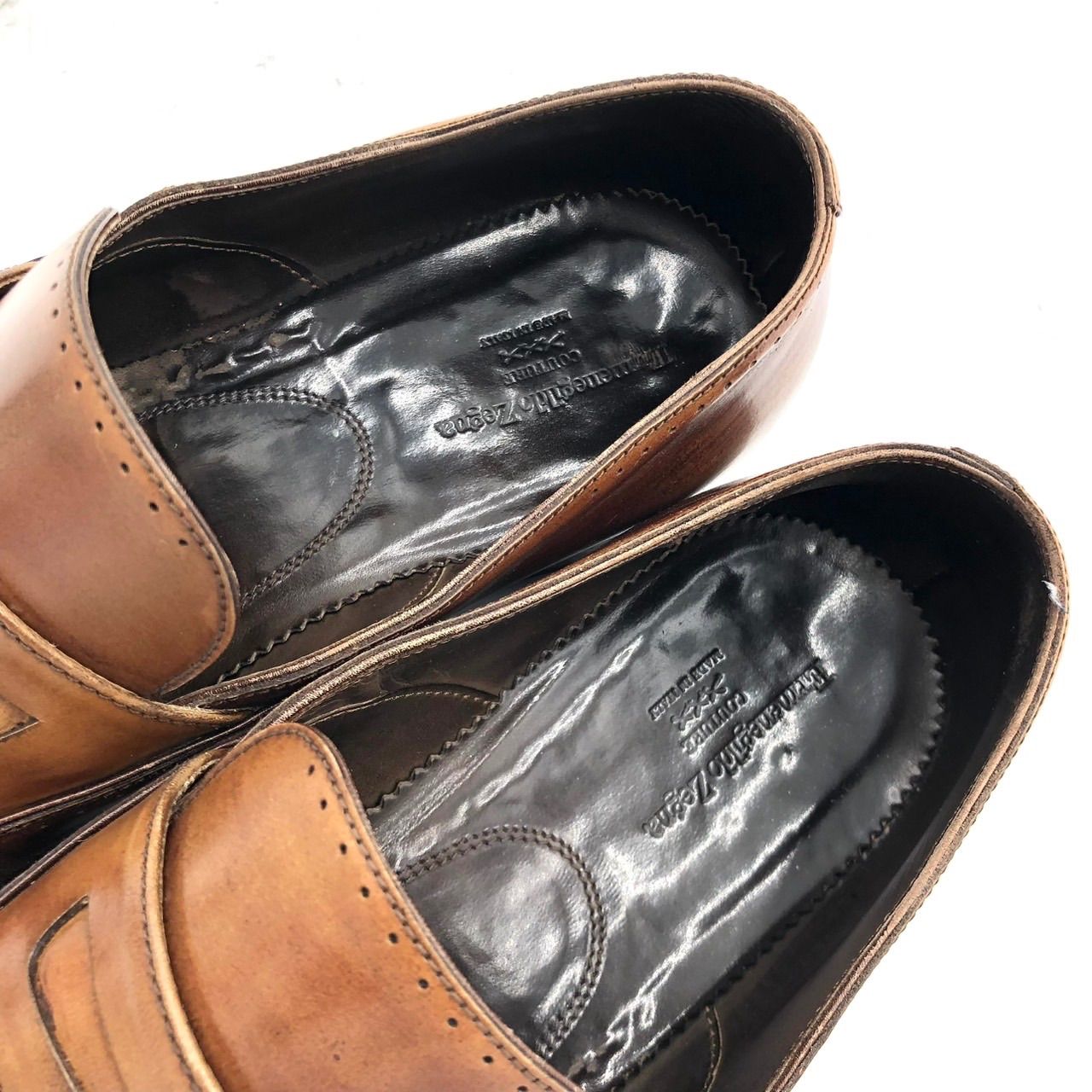 エルメネジルド ゼニア ドレスアップローファー ブラウン カウレザー