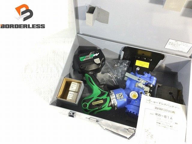 ♥品 亀倉精機 18 V コードレスポートパンチャー RW B 1 A SB バッテリ 36 2 5 Ah 充電器 替刃2組 ケース122299