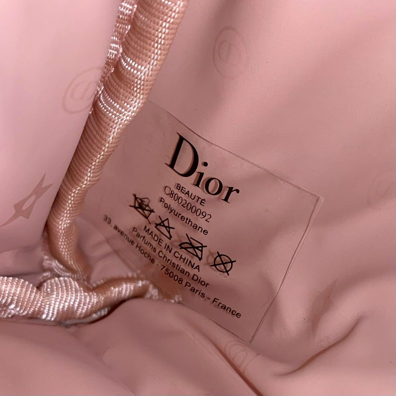 FU【Dior】ノベルティ ポーチ ピンク クラッチバッグ Christian Dior 