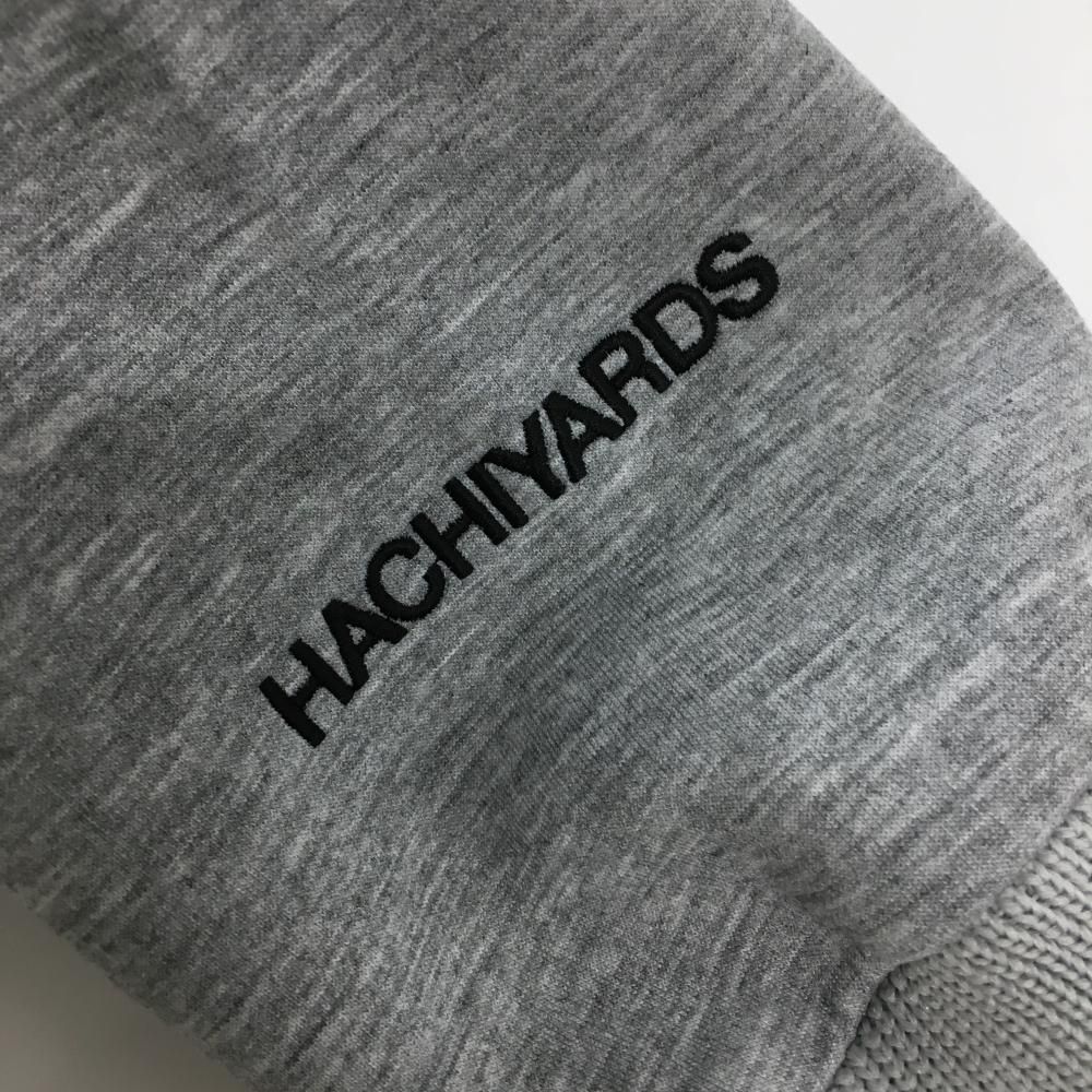 新品】ハチヤーズ パーカー グレー 背面立体ロゴ トレーナー メンズ M