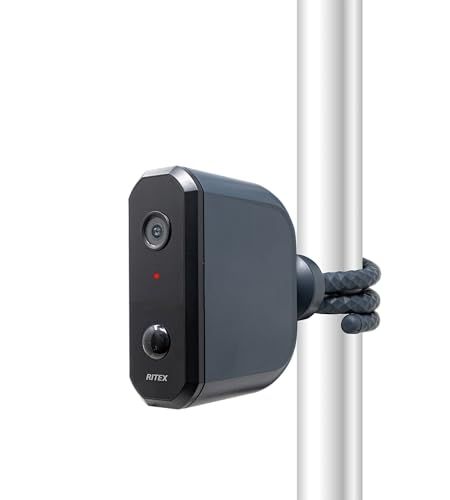 ムサシ 乾電池式どこでもセンサーカメラ 防犯カメラ 監視カメラ 配線不要 防犯対策 防雨タイプ 三脚 マグネット C BT 7000 ブラック 4572091 f