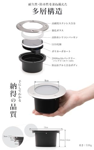  MORE モア 昼白色 ソーラーライト 埋め込み式 ガーデンライト 屋外 防水 IP 65 ステンレス製 自動点灯 庭 玄関 アプローチ 道しるべ LED 839 e 1 b 45 その他 キッチン 食器