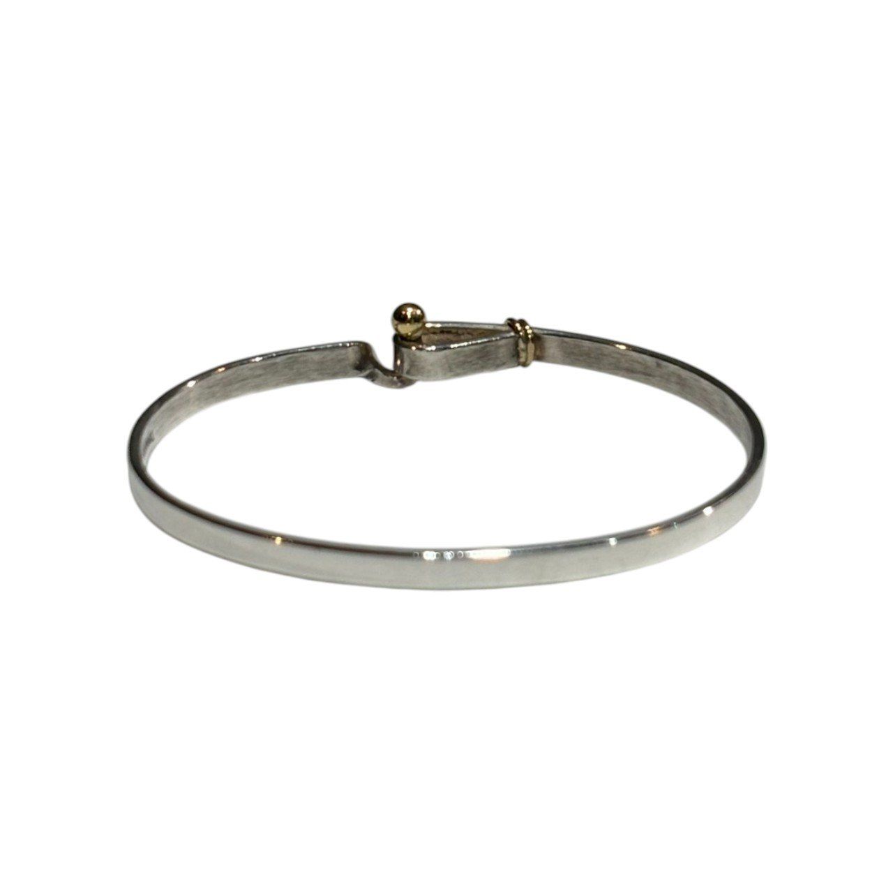 ティファニー　シルバーバングル ゴールド装飾付き TIFFANY & CO.(ティファニー) Silver & Gold Hook & Eye Combination