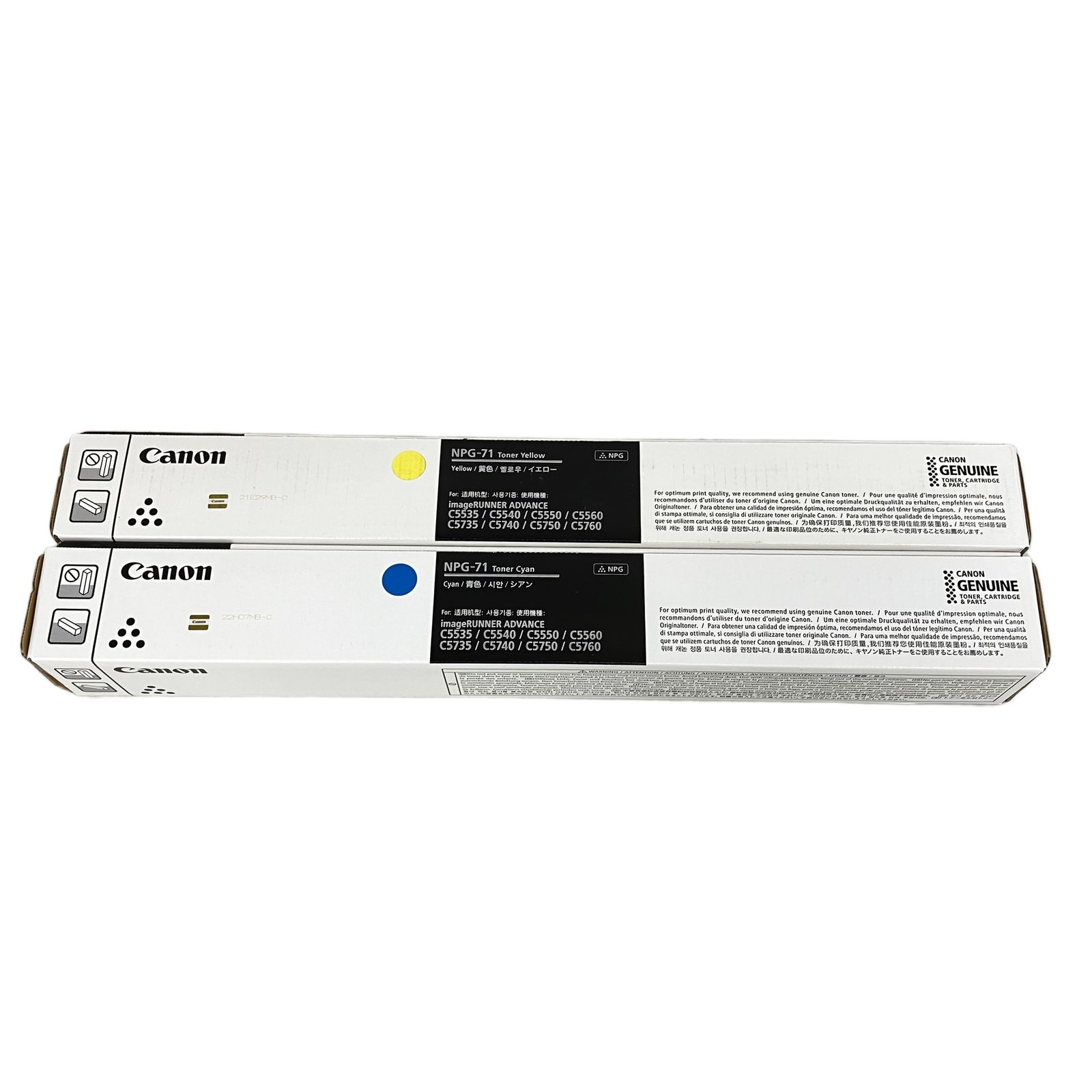 未使用 Canon NPG-71 純正 トナー カートリッジ 4色セット シアン 