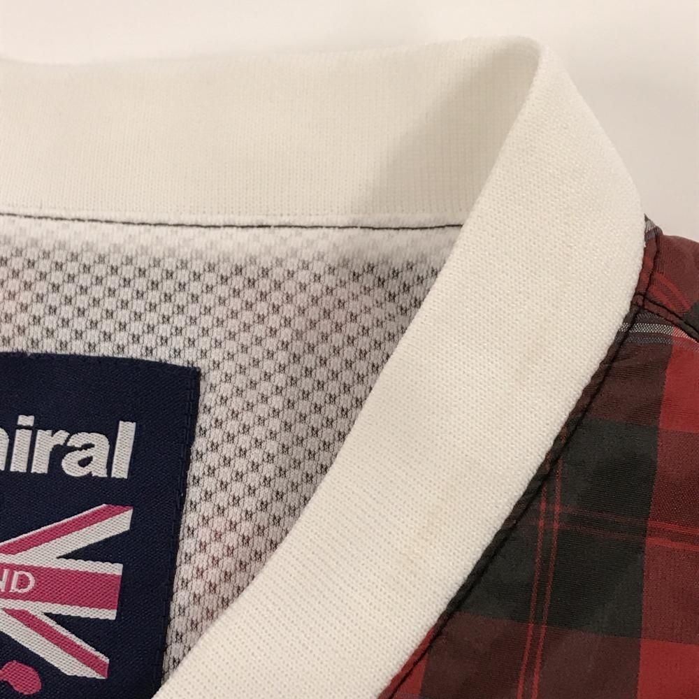 アドミラル スニード レッド×グレー チェック フロントロゴ 裏地