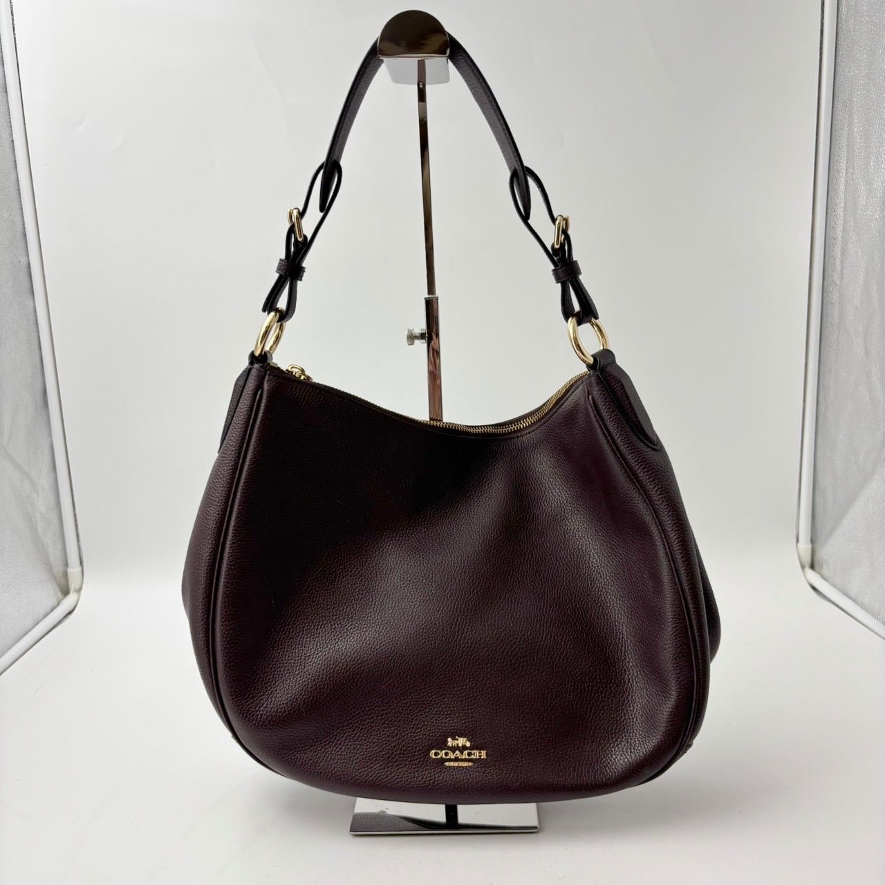 COACH コーチ ホーボー シボ革 2WAY ワンショルダー バッグ COACH 