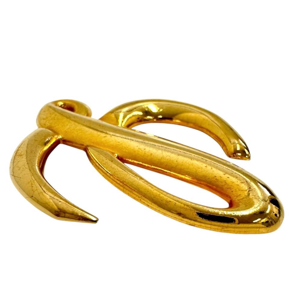 LOEWE/ロエベ】Lロゴ ブローチ GP 31.4g ゴールド レディース 【中古