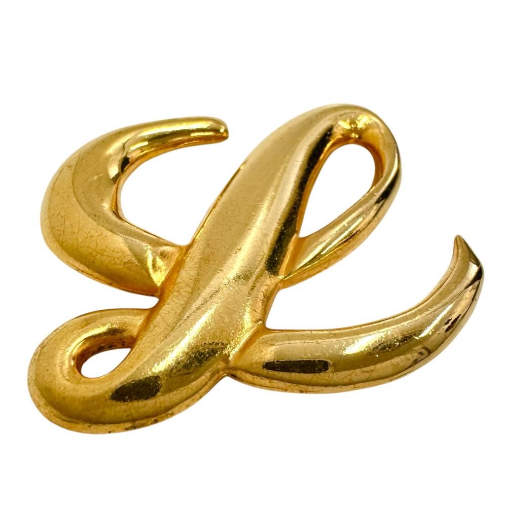 LOEWE/ロエベ】Lロゴ ブローチ GP 31.4g ゴールド レディース 【中古