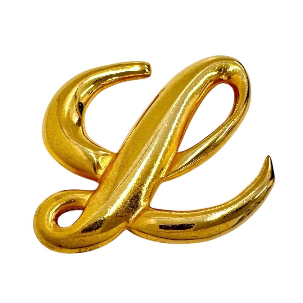 LOEWE/ロエベ】Lロゴ ブローチ GP 31.4g ゴールド レディース 【中古