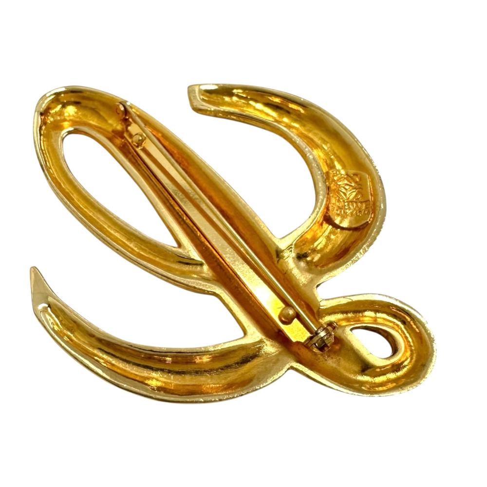 LOEWE/ロエベ】Lロゴ ブローチ GP 31.4g ゴールド レディース 【中古