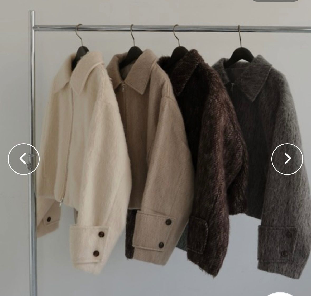 シャギーショートジップブルゾン hellam LIAN リュミエ - メルカリ