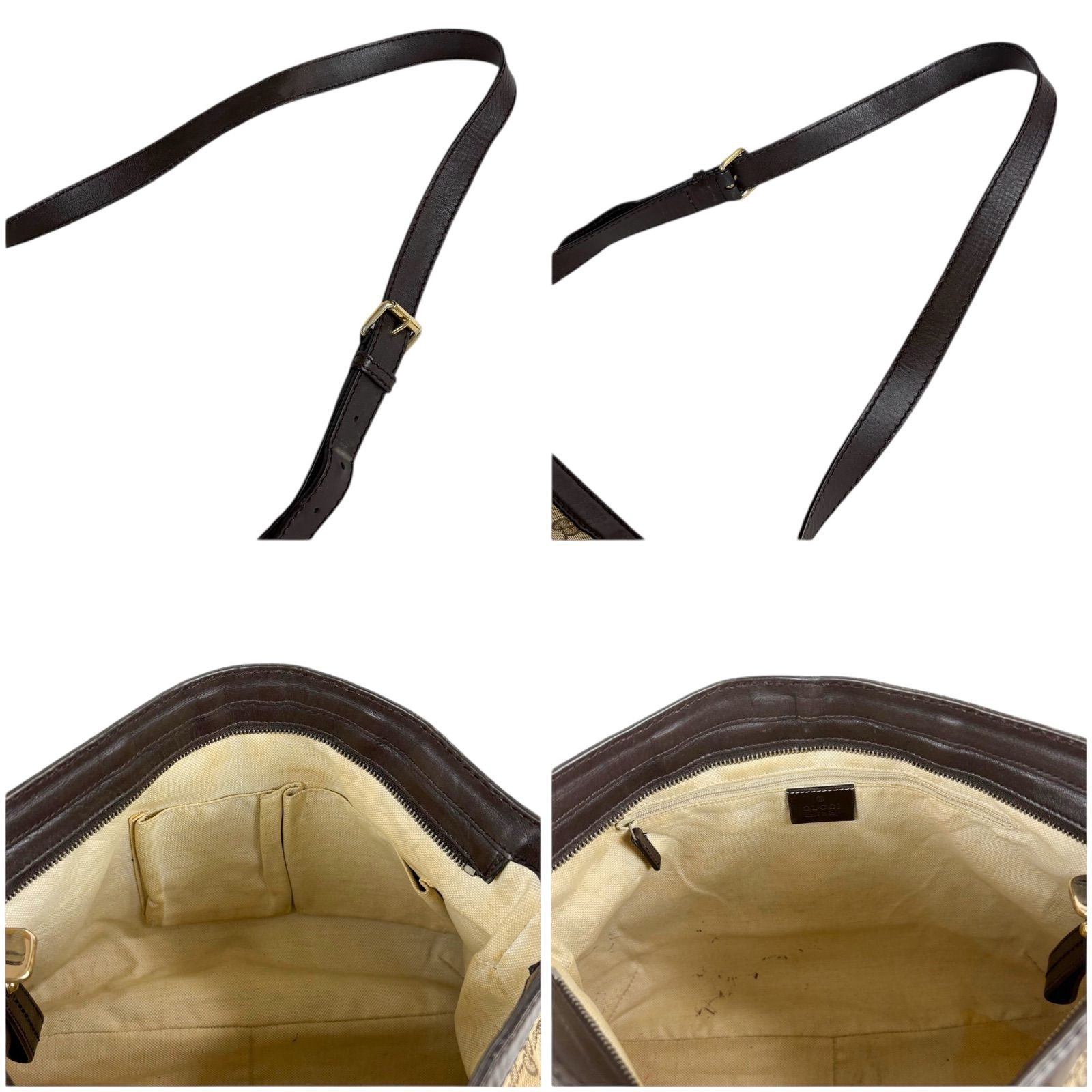 GUCCI グッチ スーキーライン ショルダーバッグ GGキャンバス ブラウン