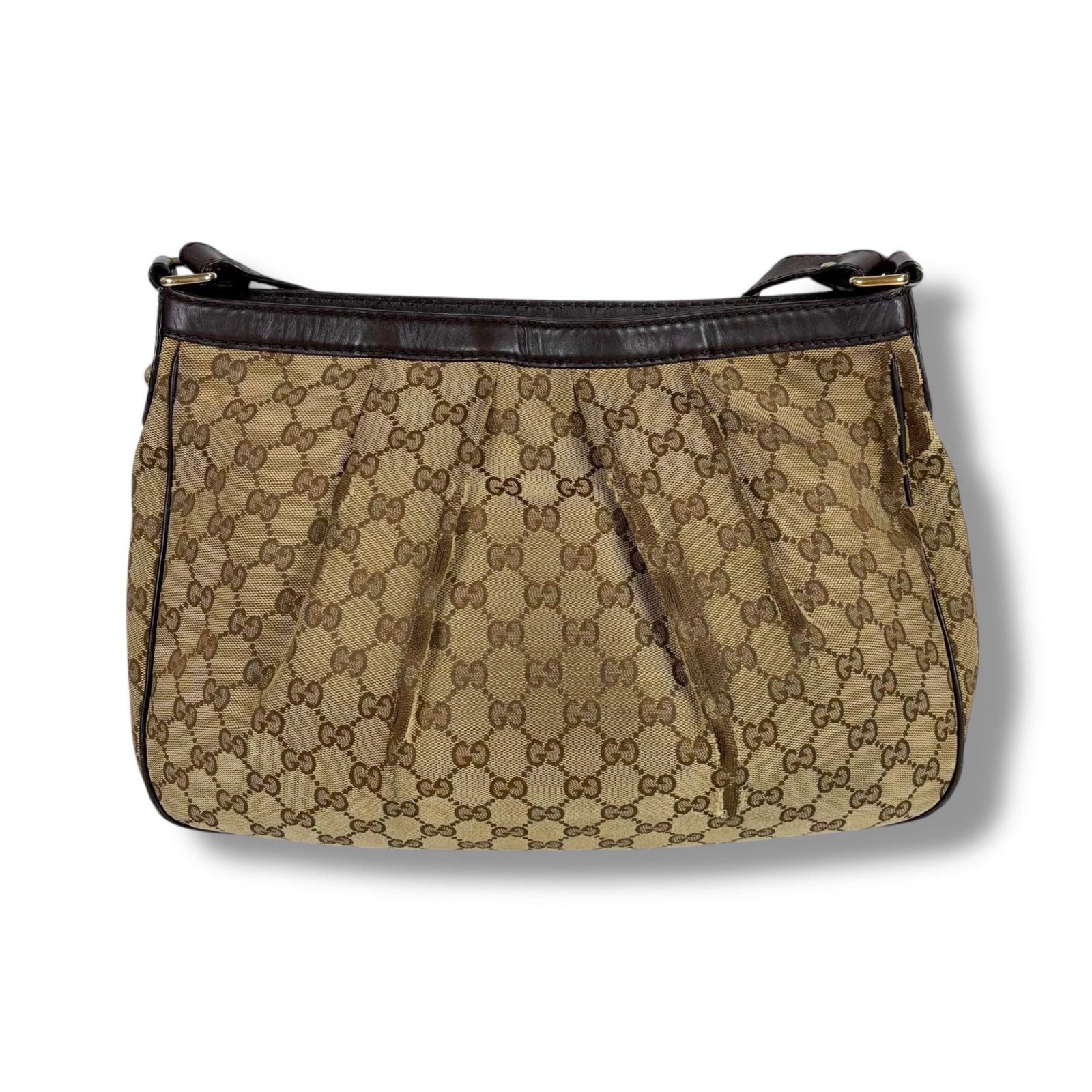 GUCCI グッチ スーキーライン ショルダーバッグ GGキャンバス ブラウン