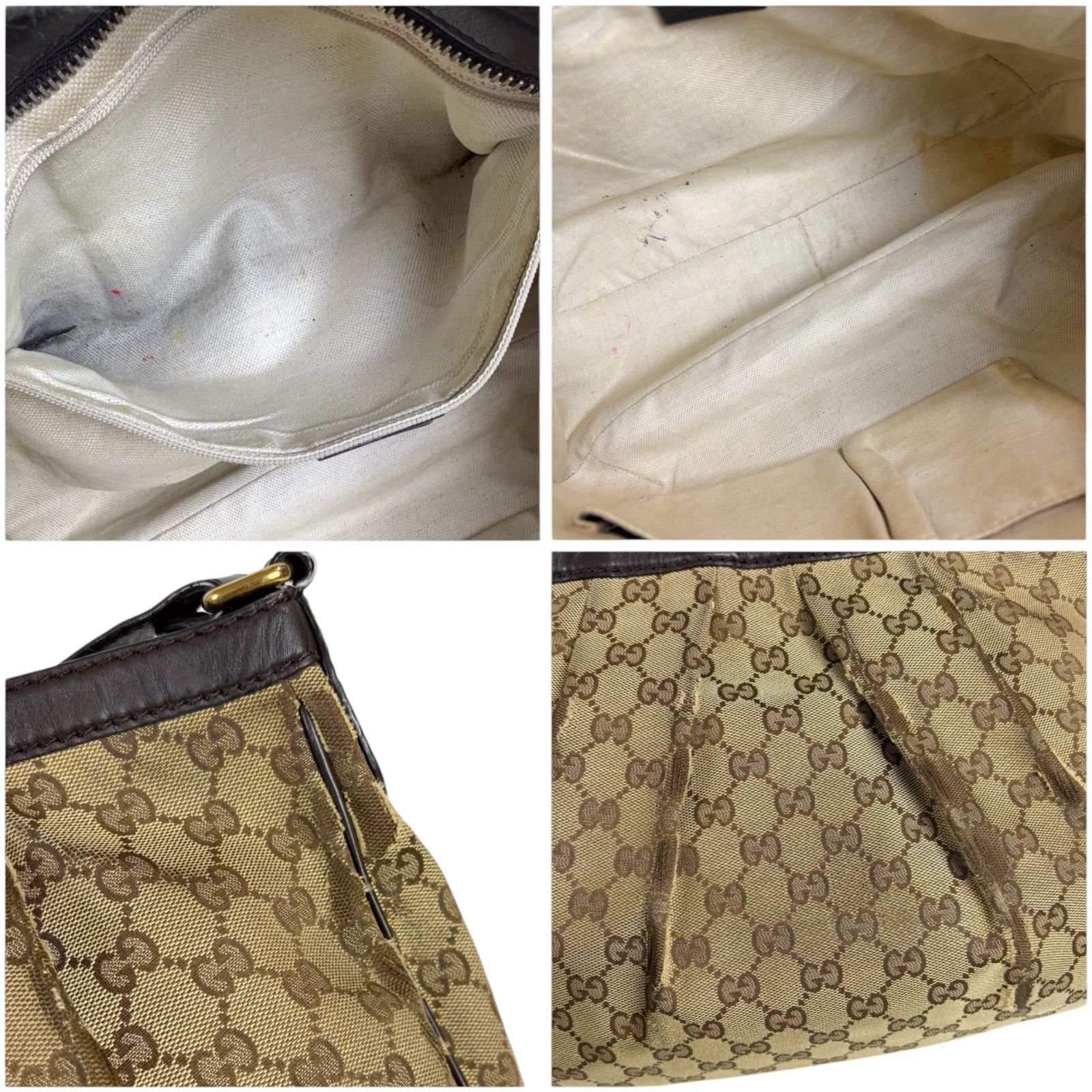 GUCCI グッチ スーキーライン ショルダーバッグ GGキャンバス ブラウン