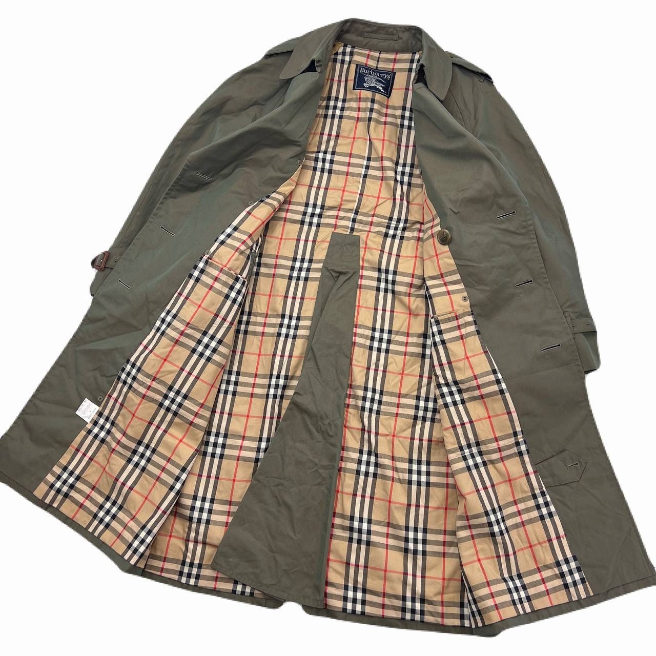 バーバリー トレンチコート メンズ Mサイズ ベージュ ブラウン 裏ノバ