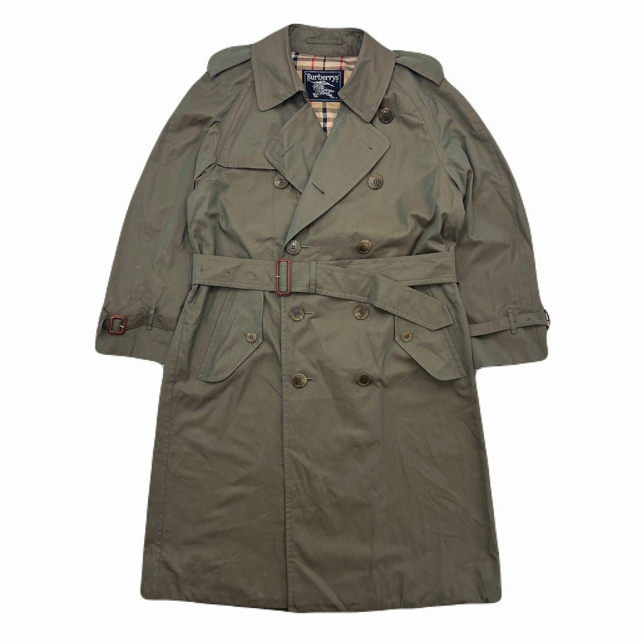 トレンチ　80s ヴィンテージ　玉虫色　バーバリートレンチコート バーバリー トレンチコート メンズ Mサイズ ベージュ ブラウン 裏ノバ
