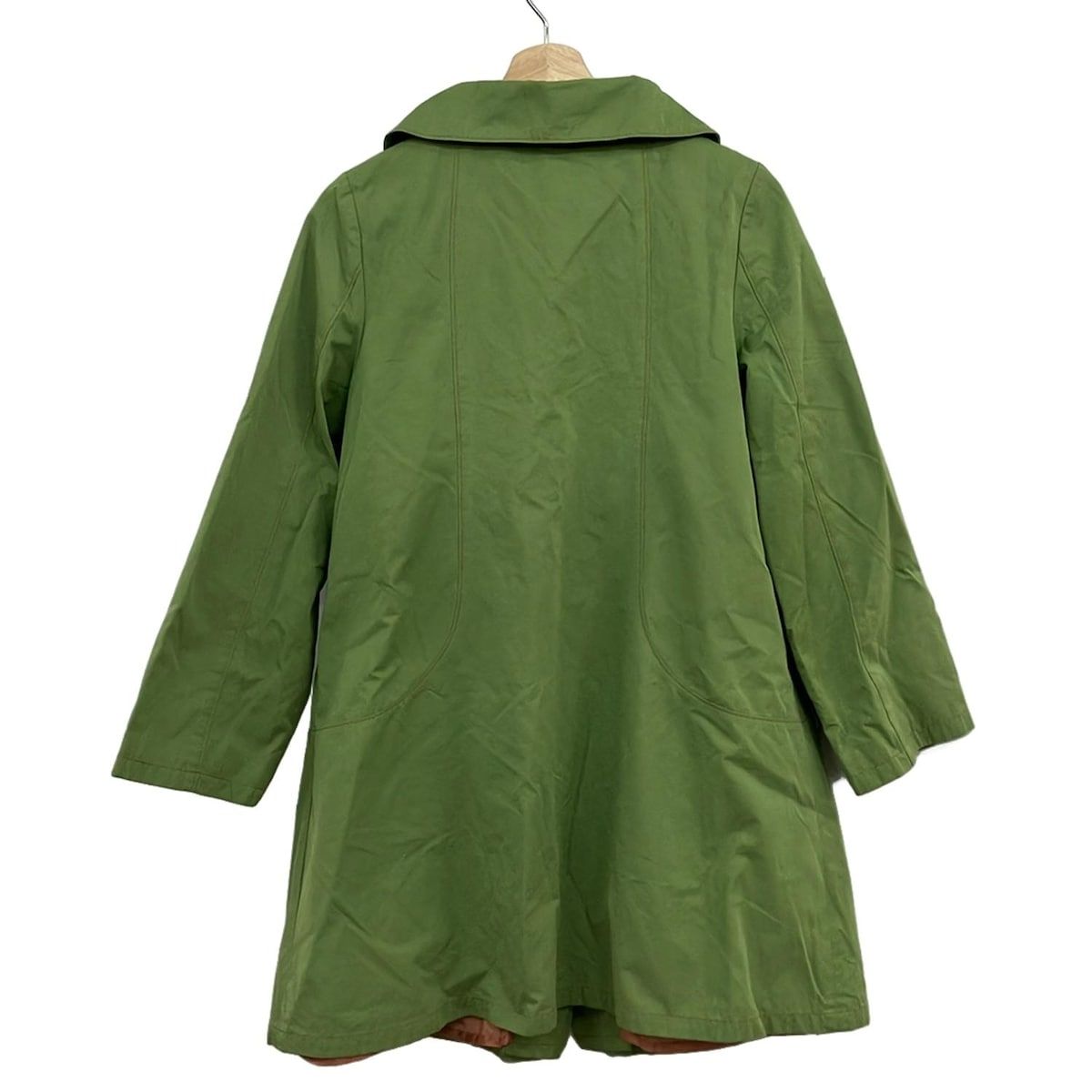 Jocmomola/ホコモモラ　ウール　モスグリーンステッチ　コート42 Jocomomola（ホコモモラ） コート アウター ウールモッサロングコート