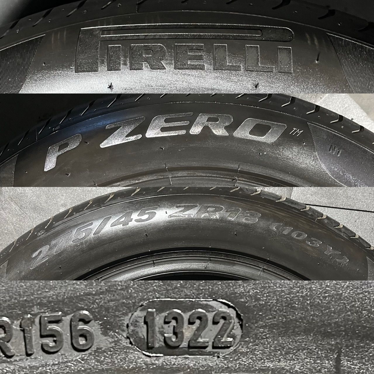 2022年製 約8.1分山 ピレリ PIRELLI ピーゼロ P ZERO N1 275/45R18 1本