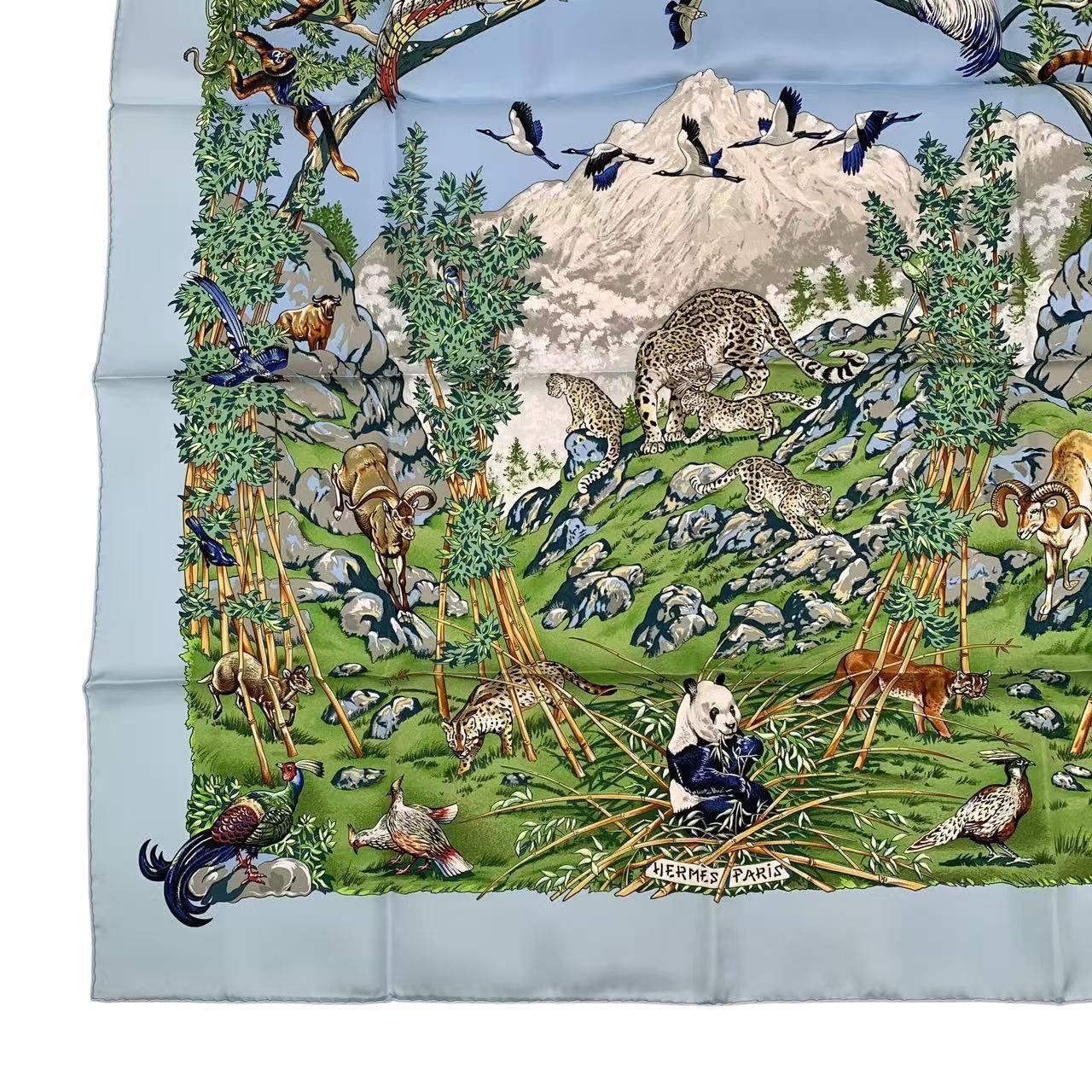 新品同様 HERMES エルメス スカーフ カレ90 シルク SICHUAN 四川省