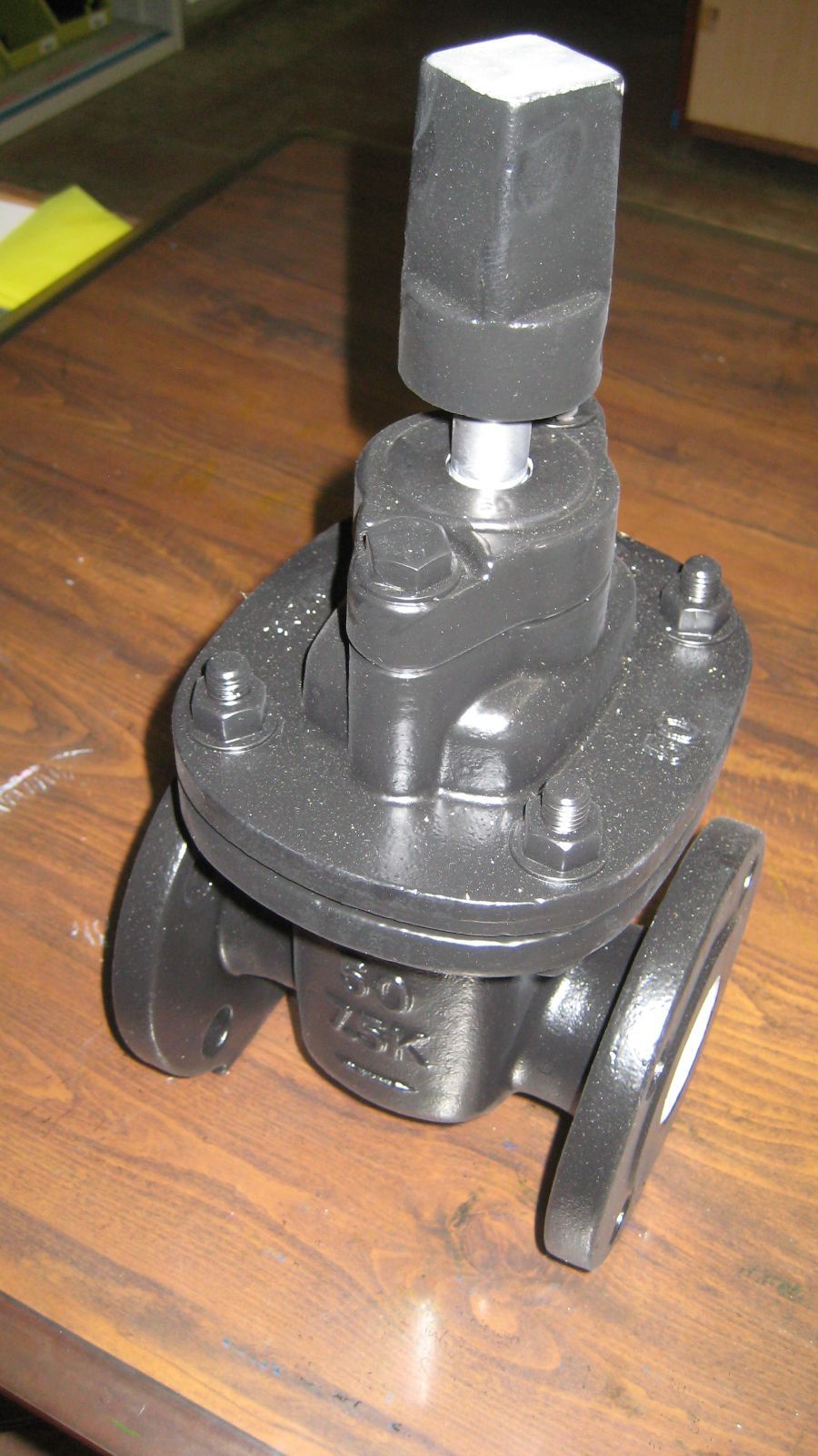 メタルシート仕切弁 内面粉体 右開き 50 A 上水フランジ 10 Kフランジ 埋設 水道用 水道用キャップ四角タイプ