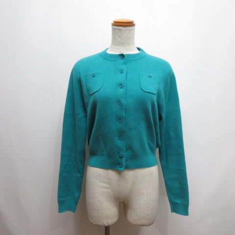 キャバン 長袖 ニット ポロセーター CABaN ターコイズ ジャケット 襟付き キャバン CABaN コットン カシミヤ クルーネック カーディガン ニット