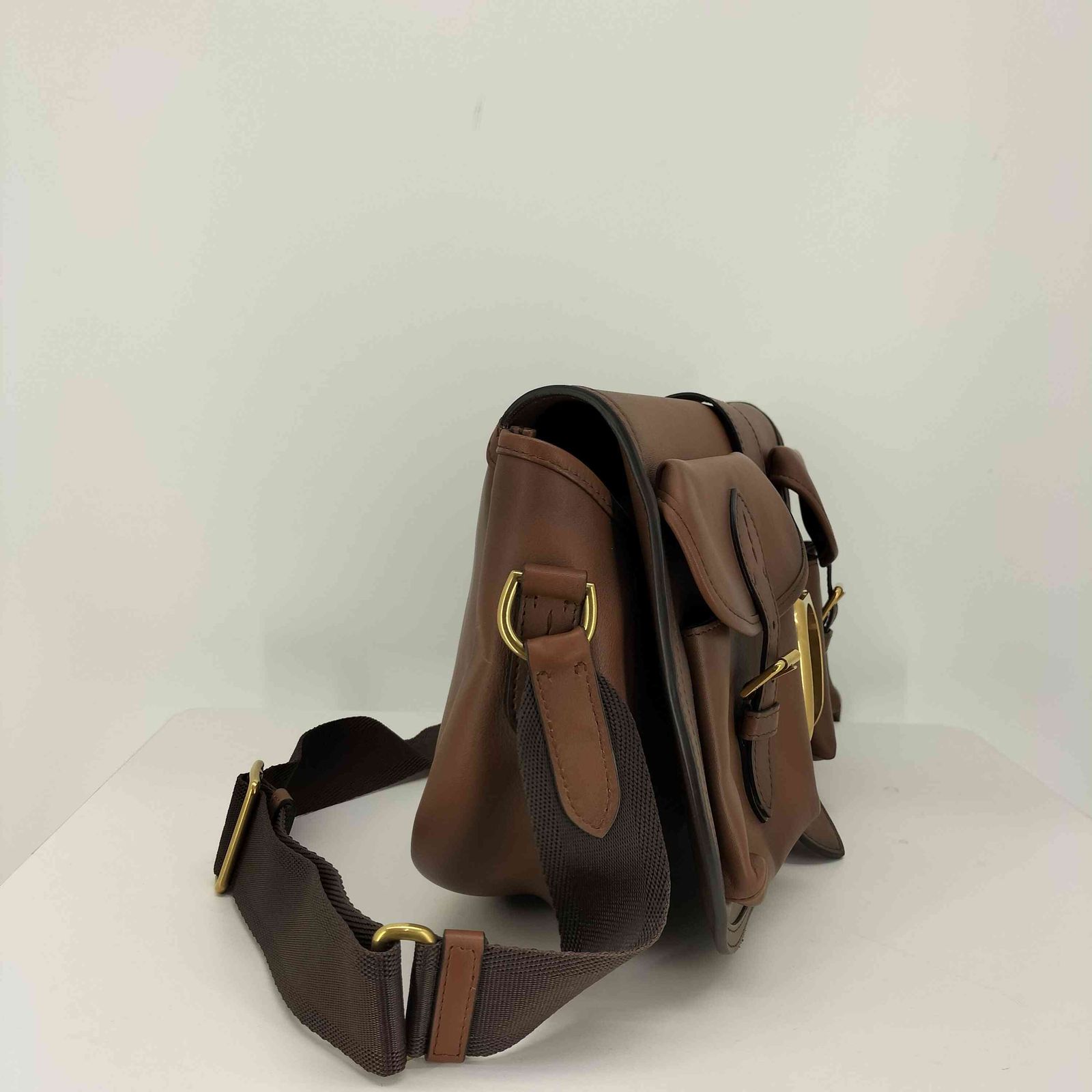 ラルフローレン RALPH LAUREN WELINGTON CALFSKIN OVERSIZE SHOULDER 