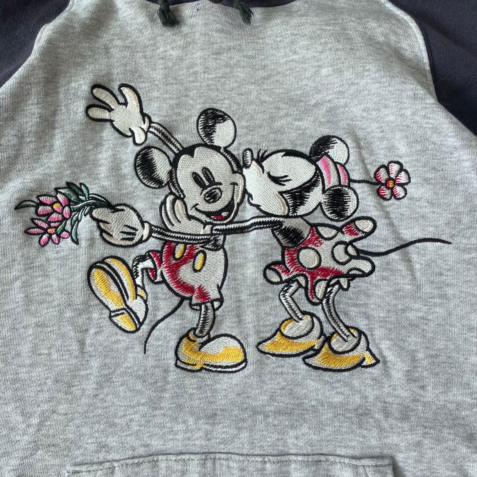 レア ミッキーアンリミテッド パーカー Disney 90s 刺繍 ミッキー 