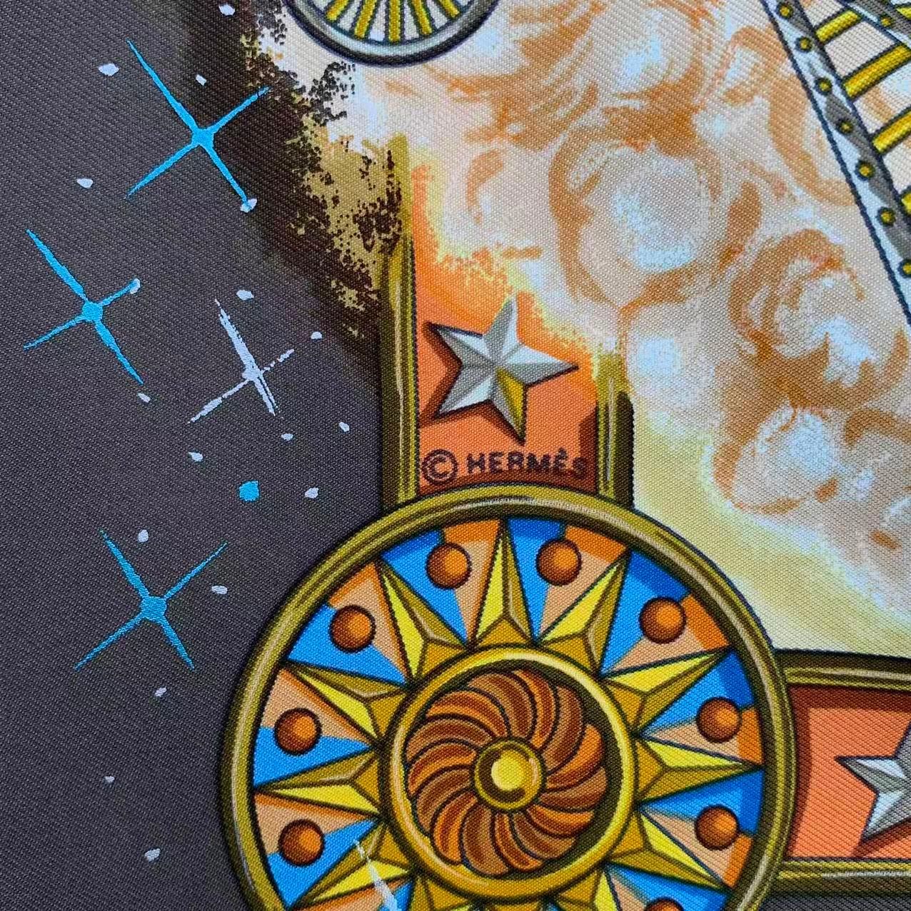 新品同様 HERMES エルメス カレ90 LA MAGIE マジック ウサギ 手品 鳩