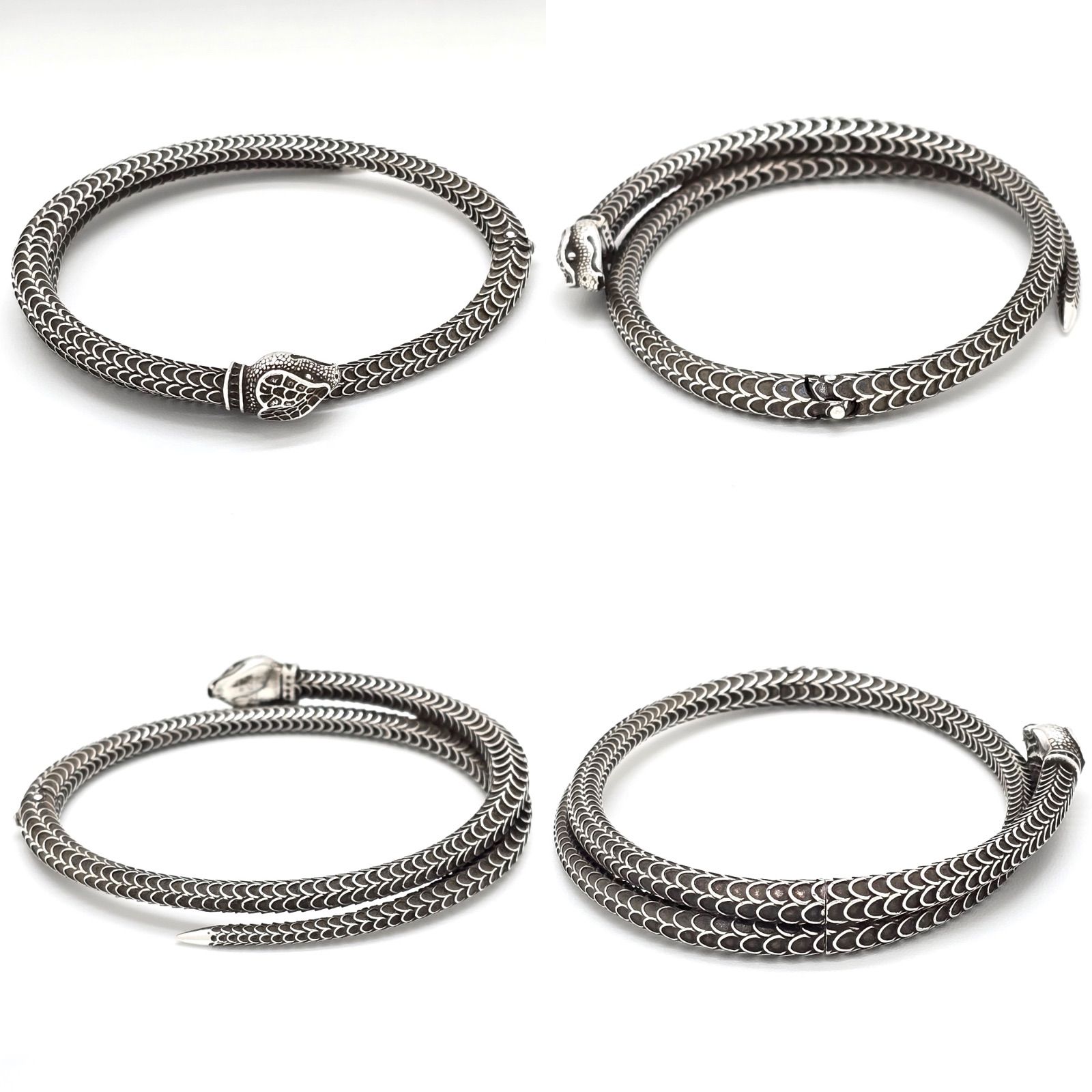 GUCCI グッチ 577283 ガーデン スネーク バングル ブレスレット 18 腕 
