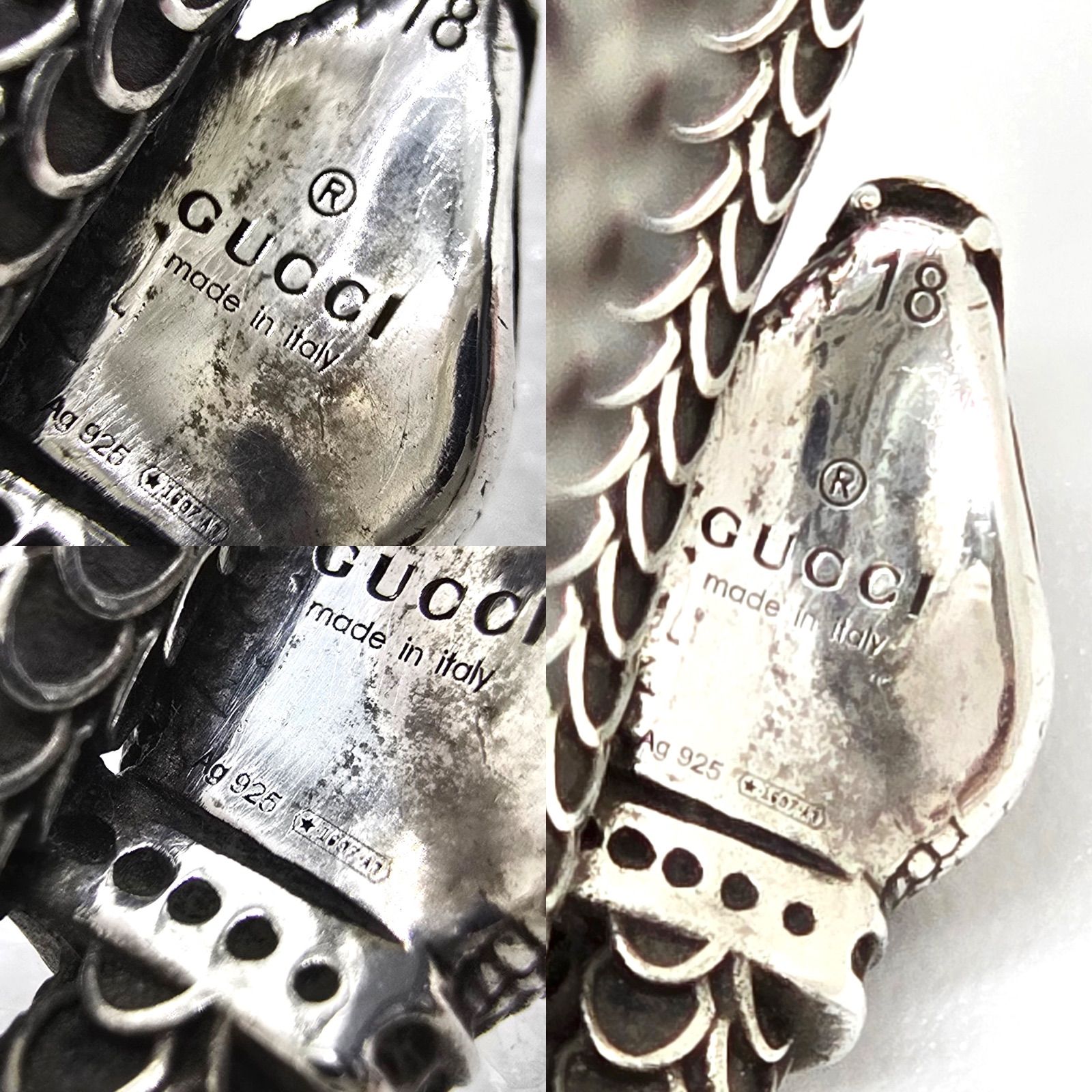 スネーク GUCCI ブレスレット バングル ガーデン グッチ シルバー