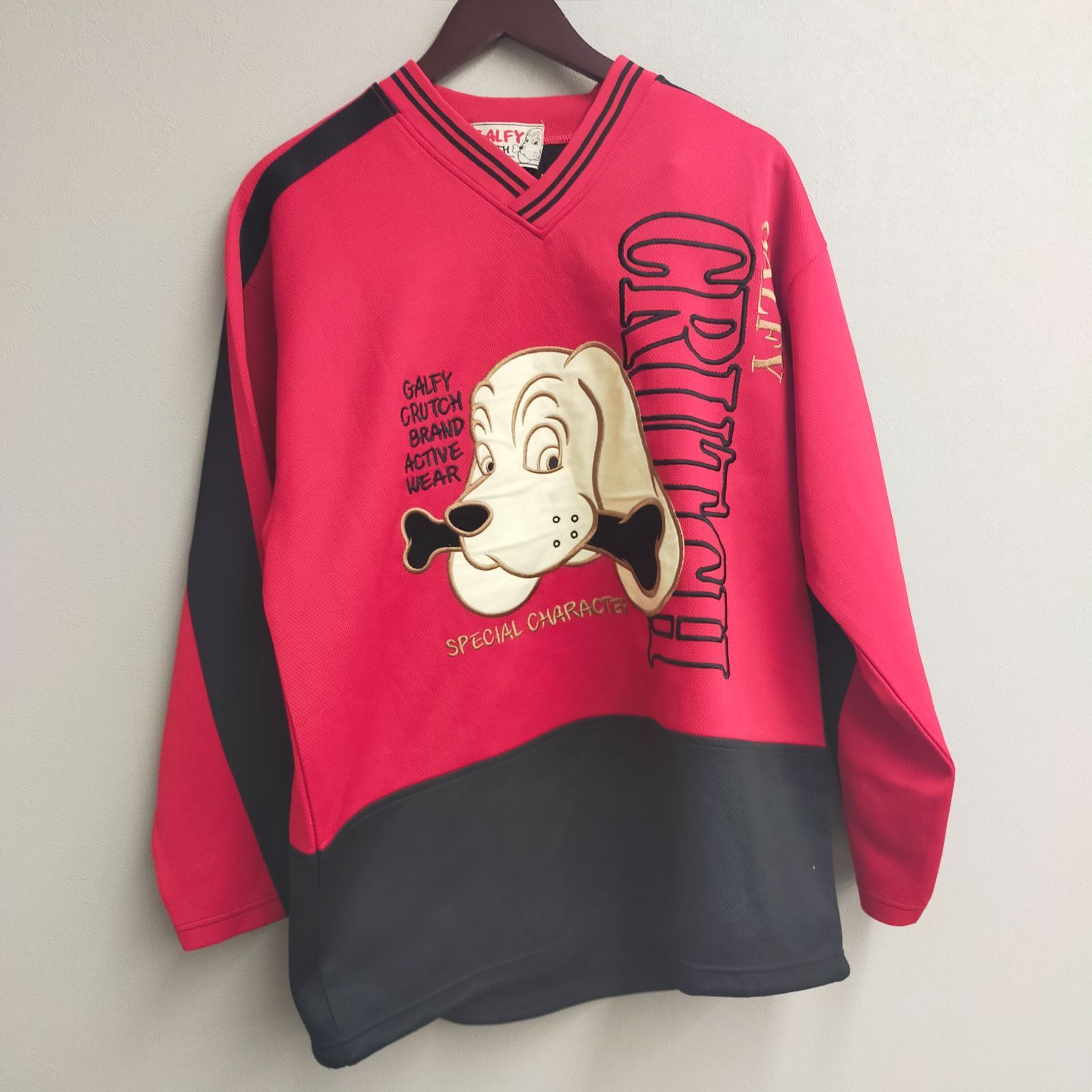 N1006 【90s】GALFY CRUTCH ガルフィー ジャージ ビッグロゴ レッド 