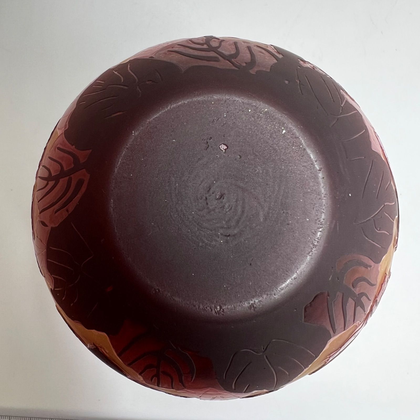 本物保証　エミール・ガレ　牡丹酸化腐食彫陽刻サイン　チヒニ 本物保証 エミール・ガレ 牡丹酸化腐食彫陽刻サイン チヒニ 本物保証