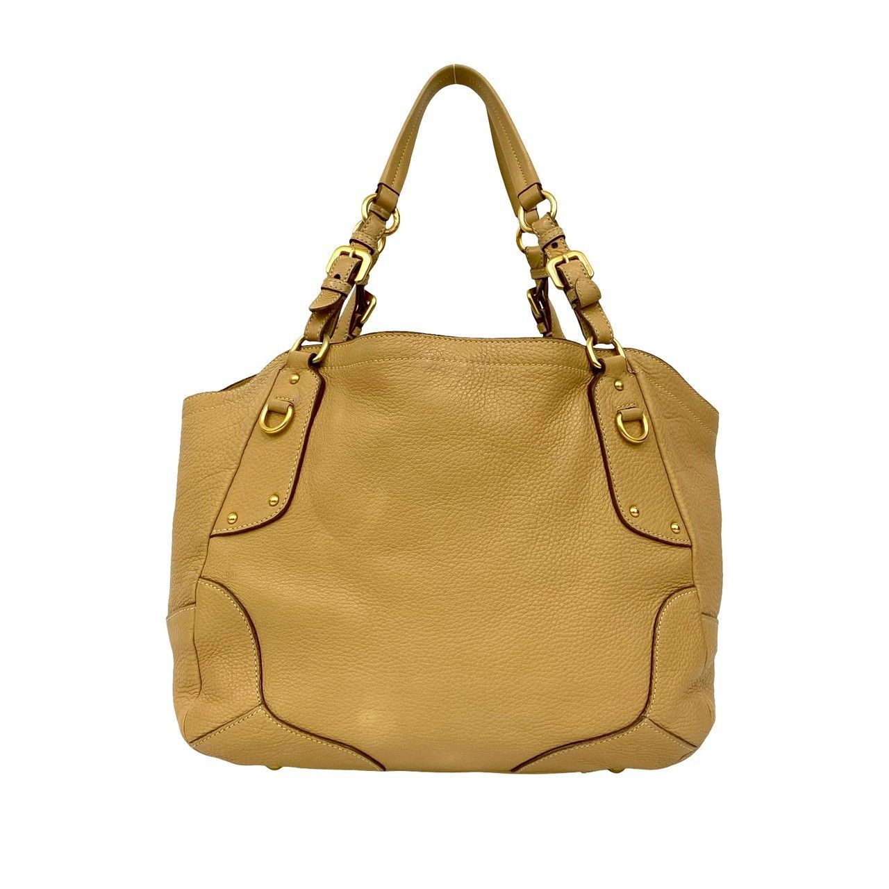 極 美品 PRADA プラダ ロゴ ゴールド 金具 ヴィッテロダイノ レザー 本