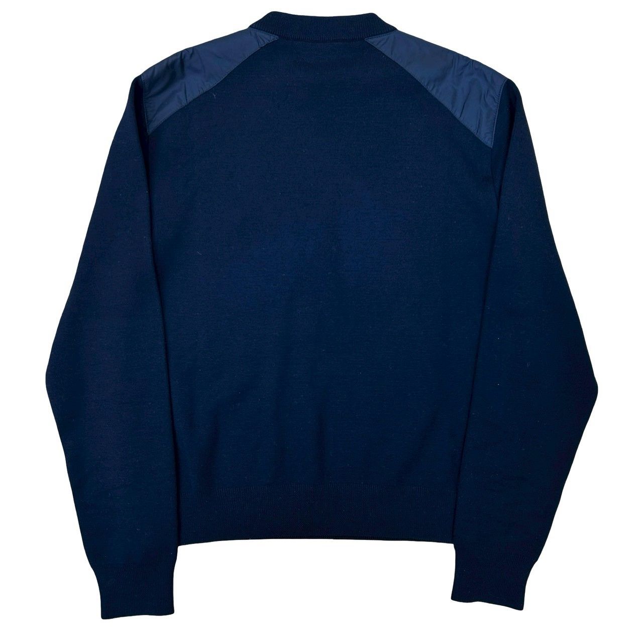 極美品 プラダ PRADA ニット セーター 52 ブルー 極 美品 希少品 PRADA プラダ クルーネック ウール ナイロン 長袖