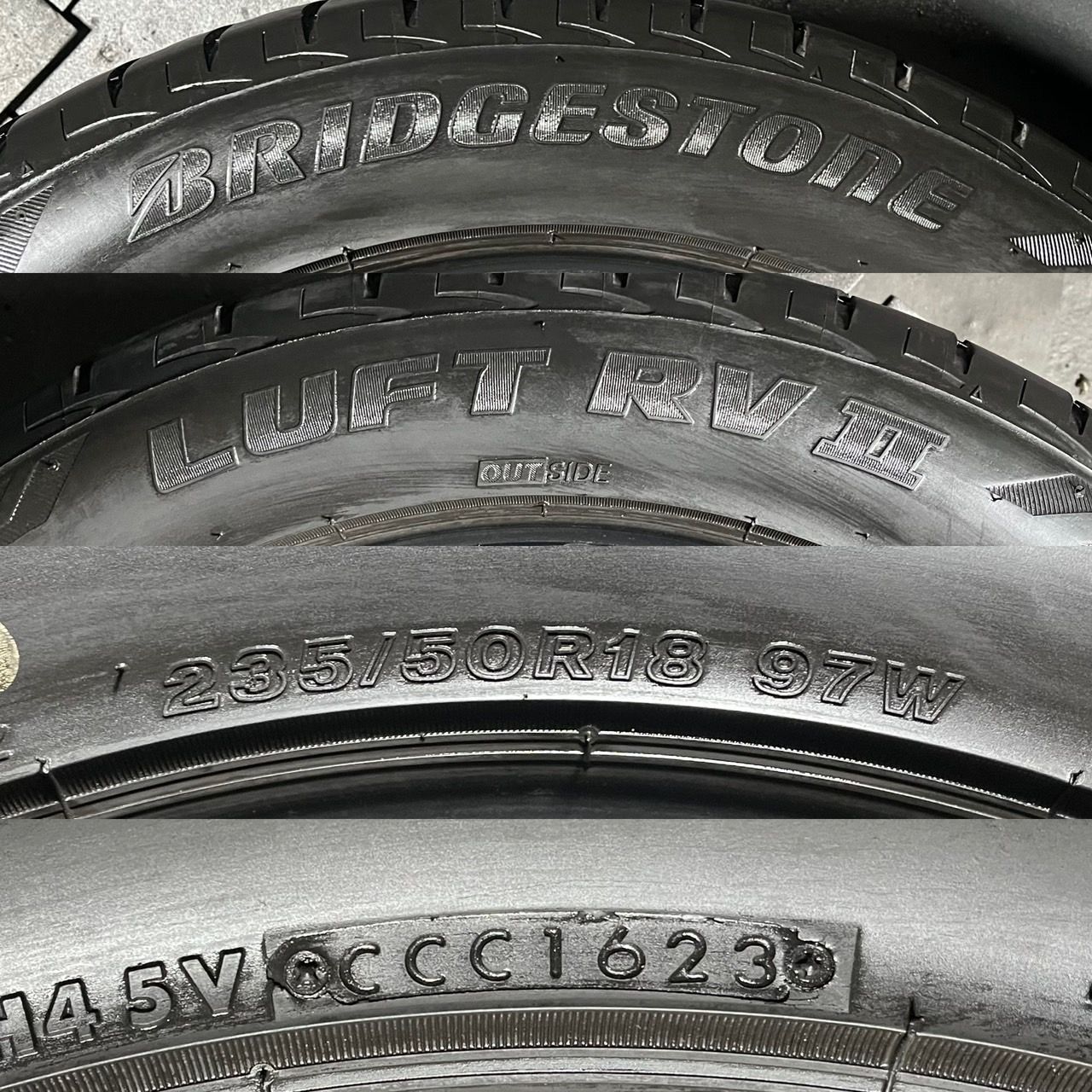 2023年製 約8.4分山 ブリヂストン BRIDGESTONE ルフト LUFT RVⅡ 235