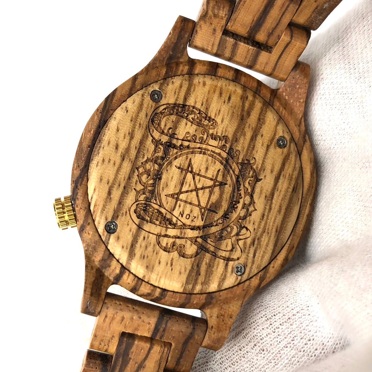 非稼働】新品未使用 NOZ TIMEPIECES 木製腕時計 天然石 ウッドウォッチ 
