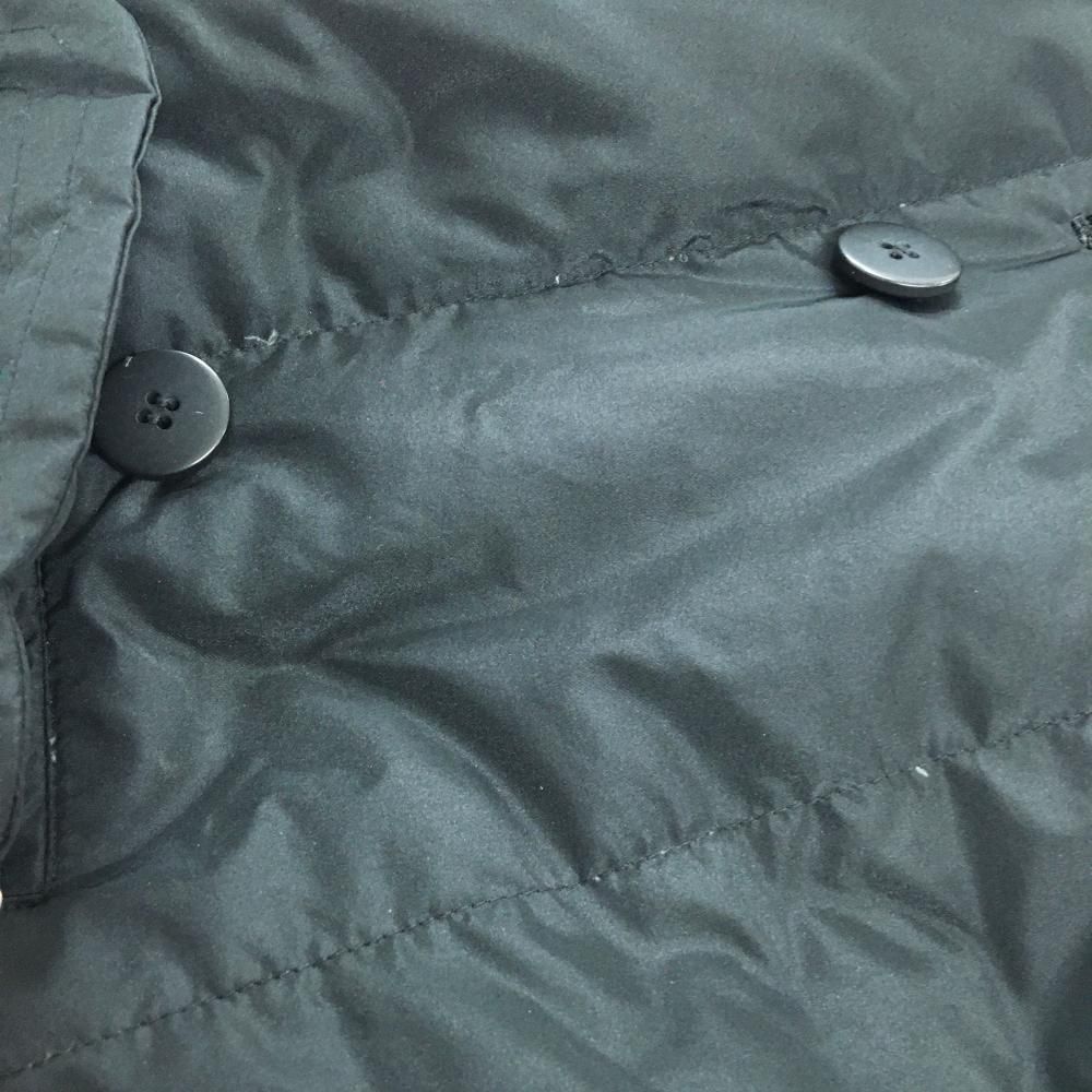 美品】パーリーゲイツ 異素材ダウンベスト 黒 ウール混 レディース 2(L