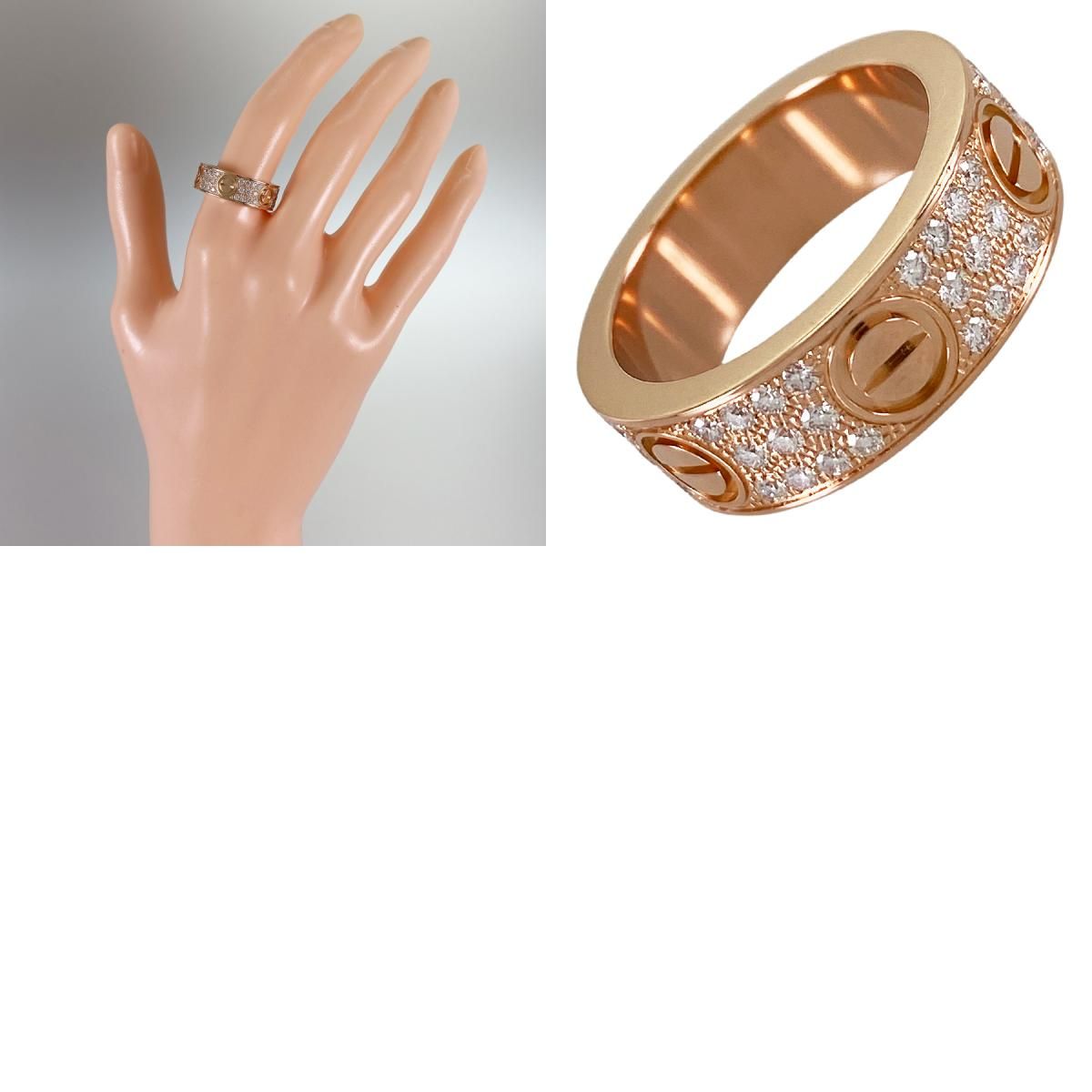 カルティエ Cartier ラブ K18PG ダイヤモンド 12号(52) リング sss