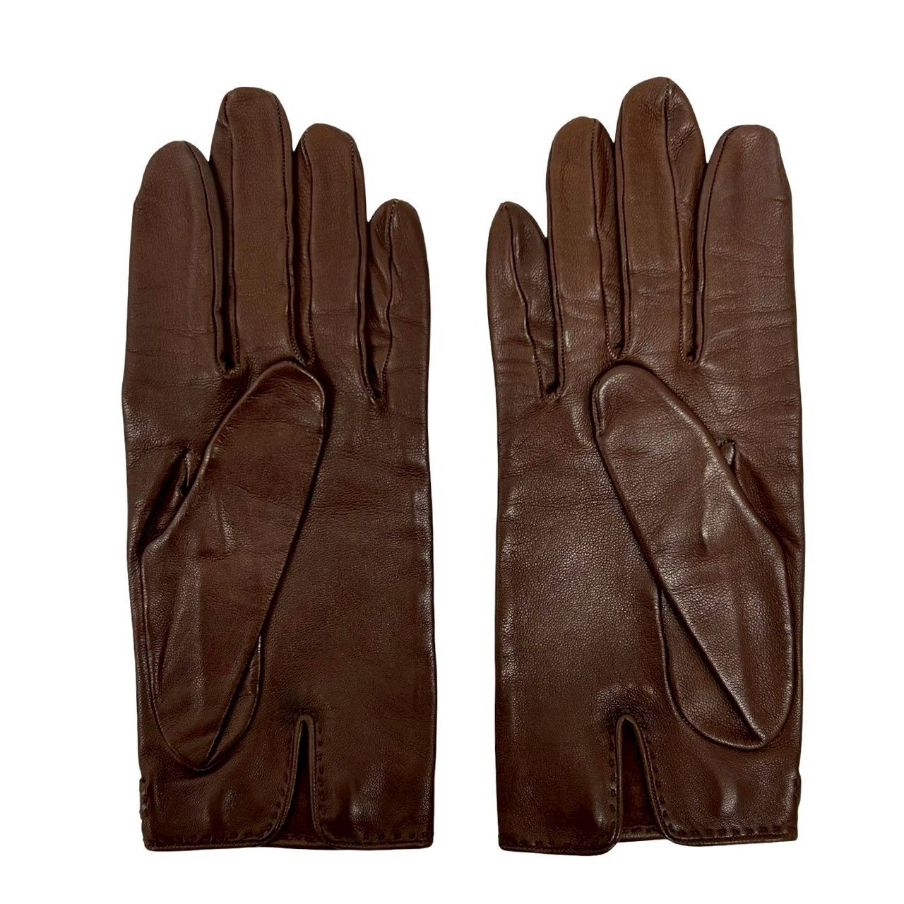 極 美品 希少品 HERMES エルメス ゴールド ツイスト金具 レザー 手袋