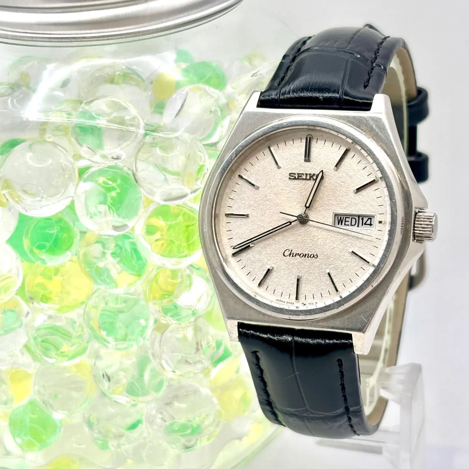 新品電池】SEIKO セイコー Chronos クロノス メンズ 腕時計 シルバー