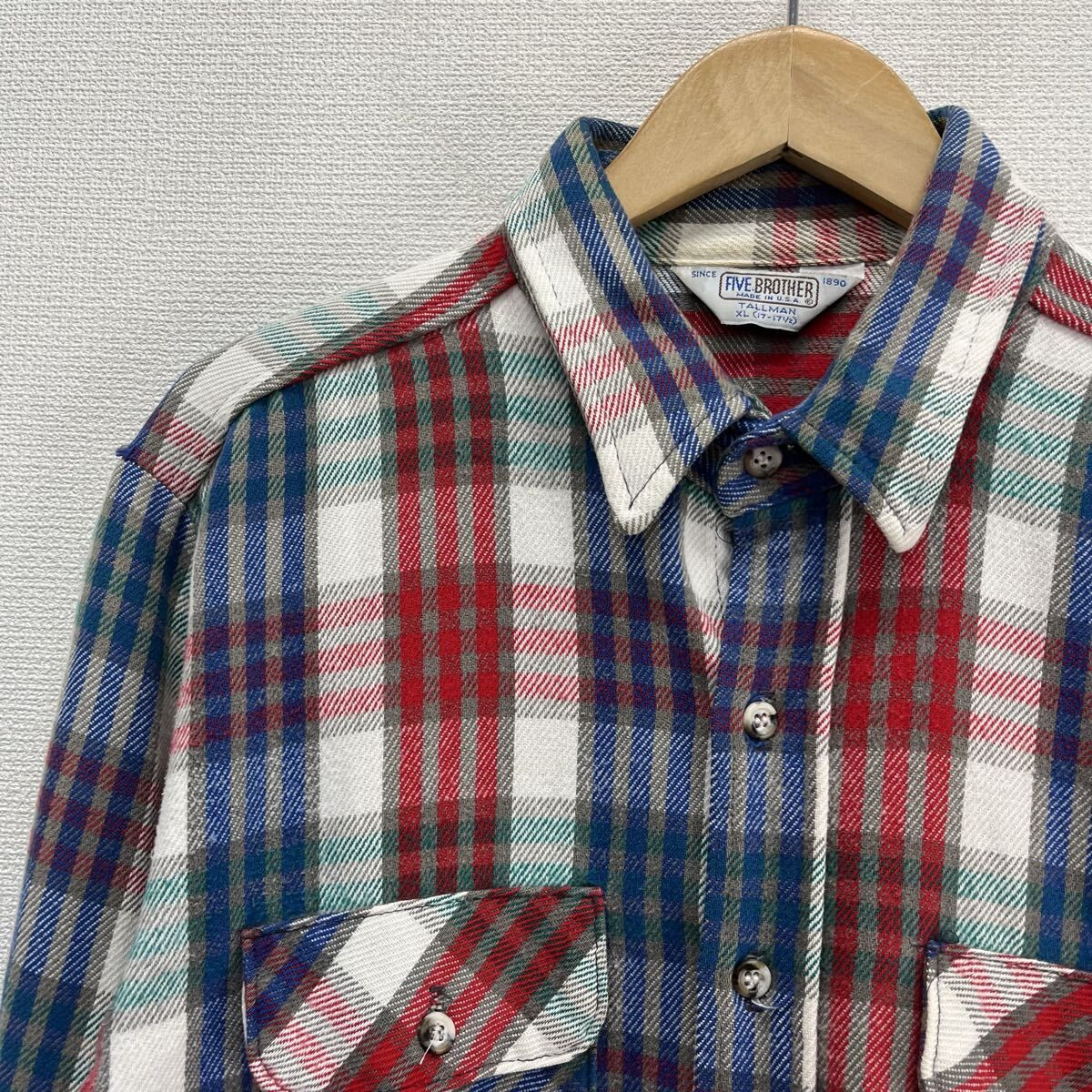 FIVE BROTHER ファイブブラザー 70s 70年代 ヘビーフランネルシャツ