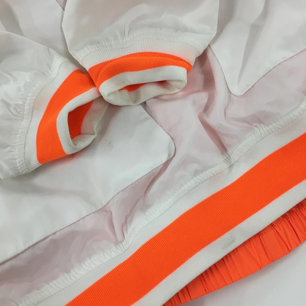美品】ジャックバニー ツインスニード 白×オレンジ ジップパーカー