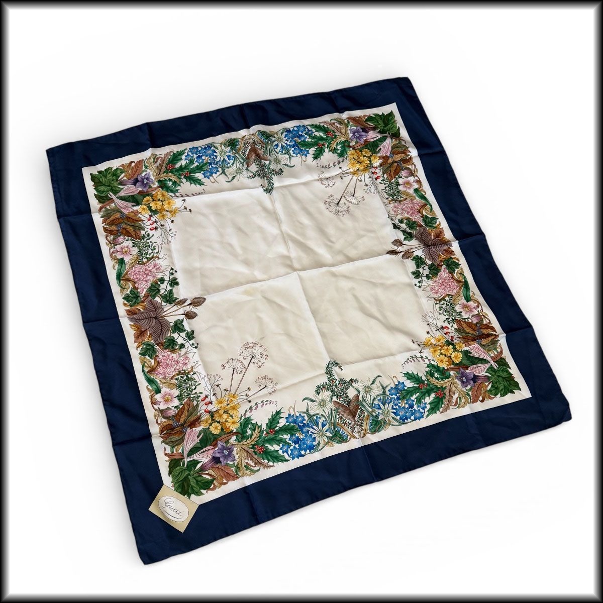 アンティーク◇グッチ◇スカーフ シルク 花柄 85×85cm 中古 - メルカリ