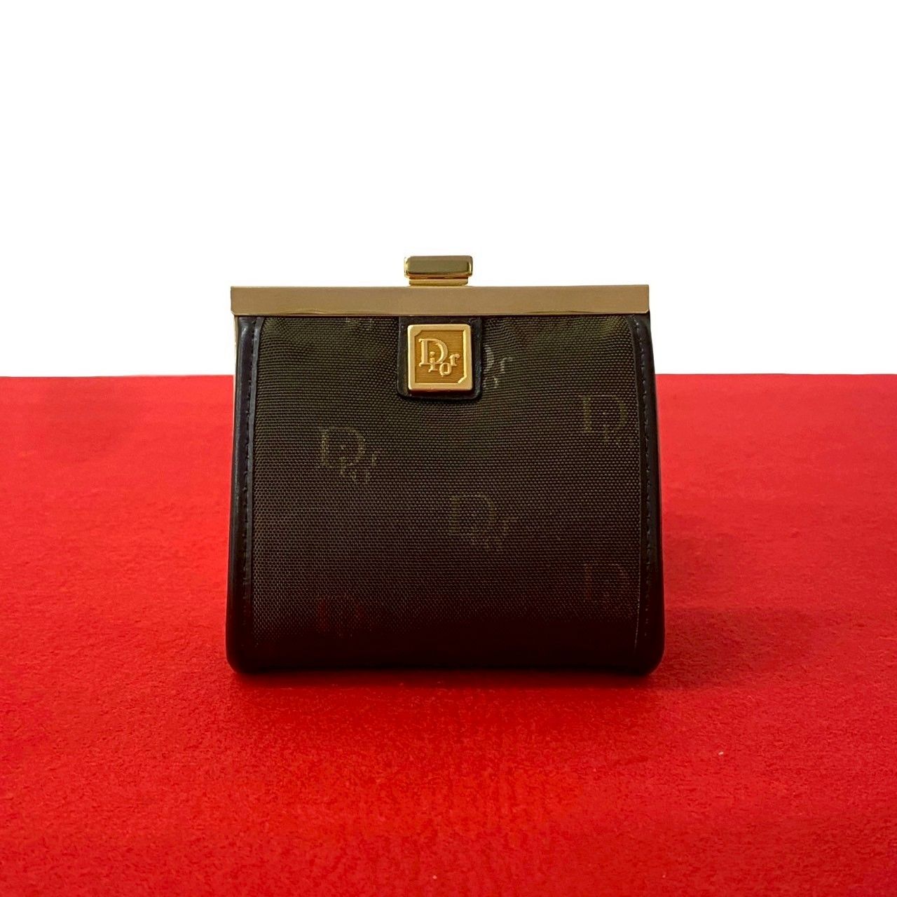 未使用保管品 Christian Dior ディオール ロゴ 金具 トロッター 柄