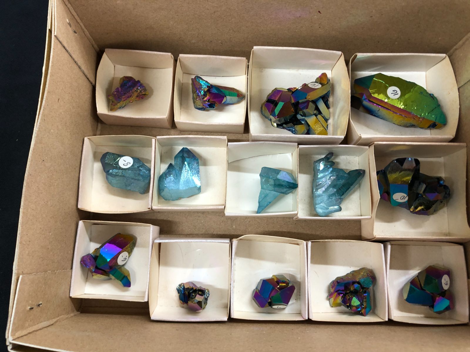  アクアオーラクラスターBOX アーカンソー産 小物アクセサリー 置物 インテリア小物